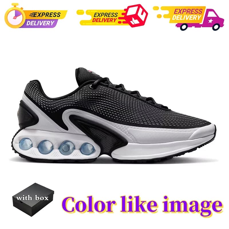 Avec boîte DN Running Shoes Athletic Trainers All Night Black Metallic Dark White Sier Bullet Half Platinum Royal Blue