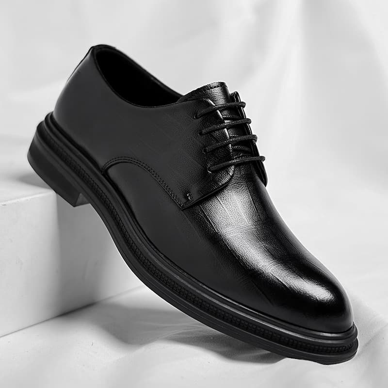 Leather Autumn New Formal Business British Style Height Increasing Men's Casual Suit Groom Wedding Shoes