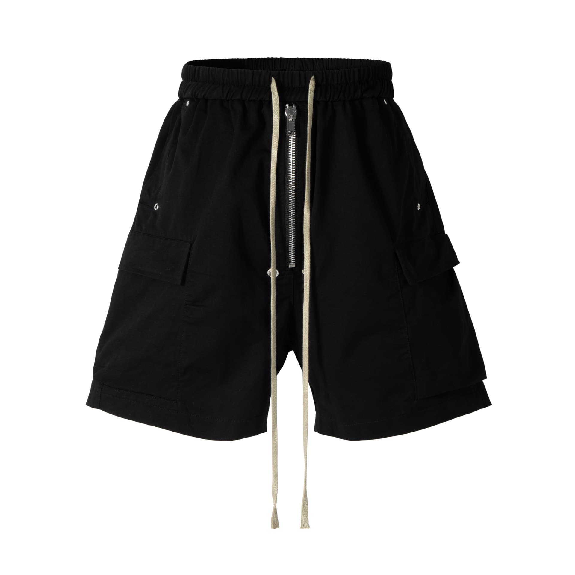 Dark RO-Style Cargo Shorts For Men – Drawstring Waist, Multi-Pocket Tactical Pants (Streetwear, Loose Fit, M-3XL, Gothic Utility Aesthetic)​
