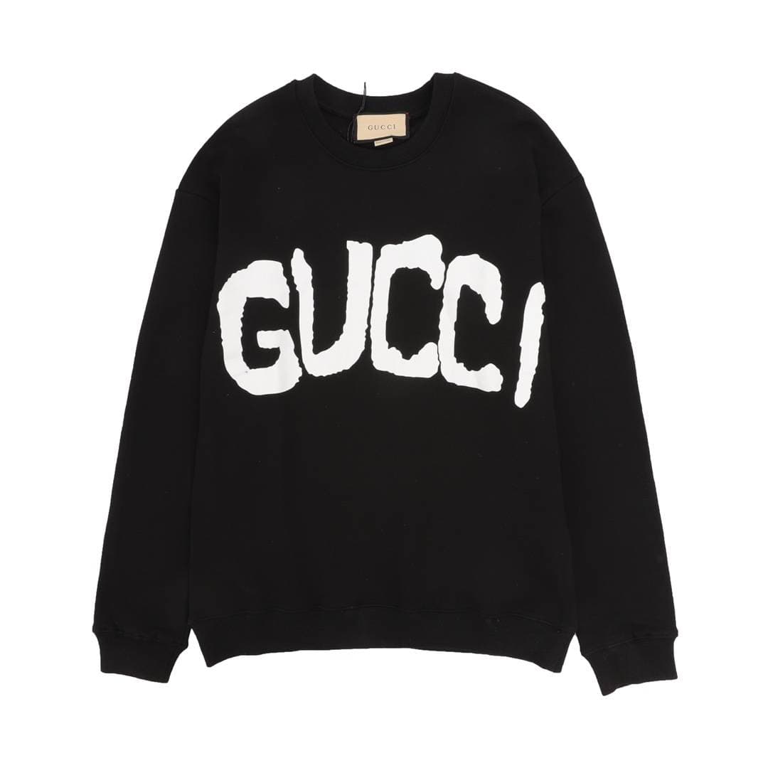 Sweat-shirt à col rond en pur coton pour homme