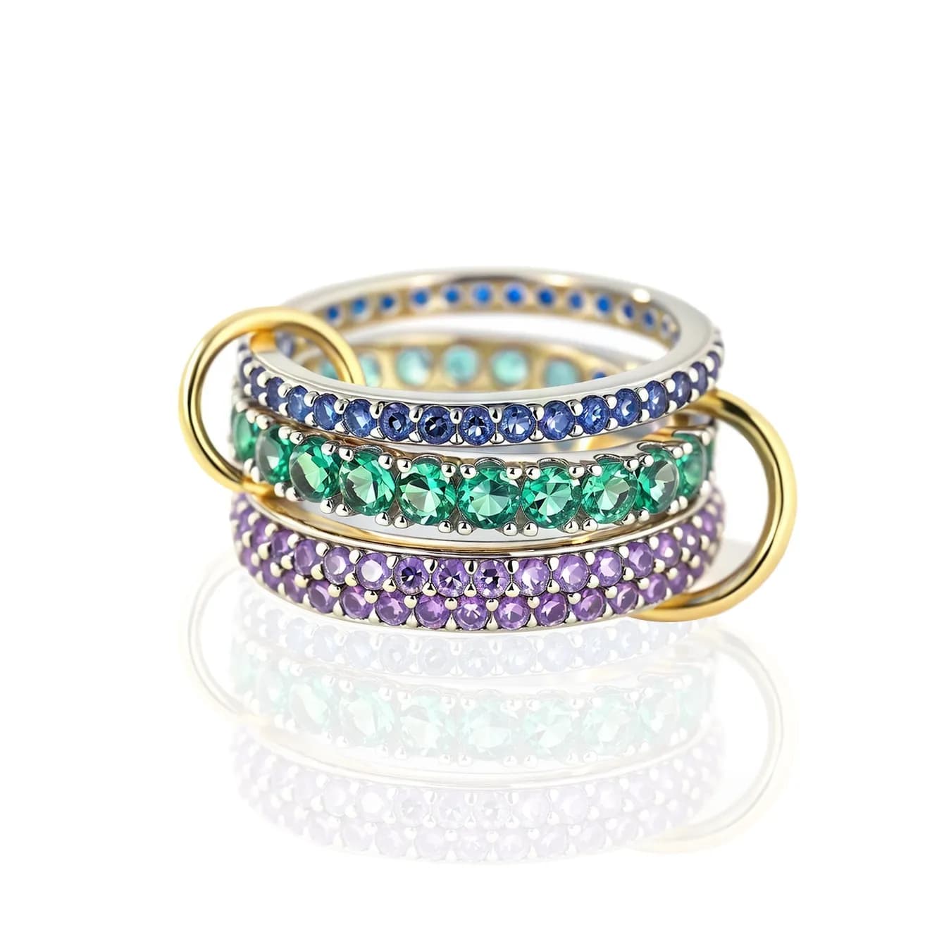 Women Gemstone Jewelry Fashion Jewelry Rings Halley Emerald Gemini Spinelli Kilcol Rings Brand Designer New Fine Jewelry Gold And Sterg Sier Hydra Ke