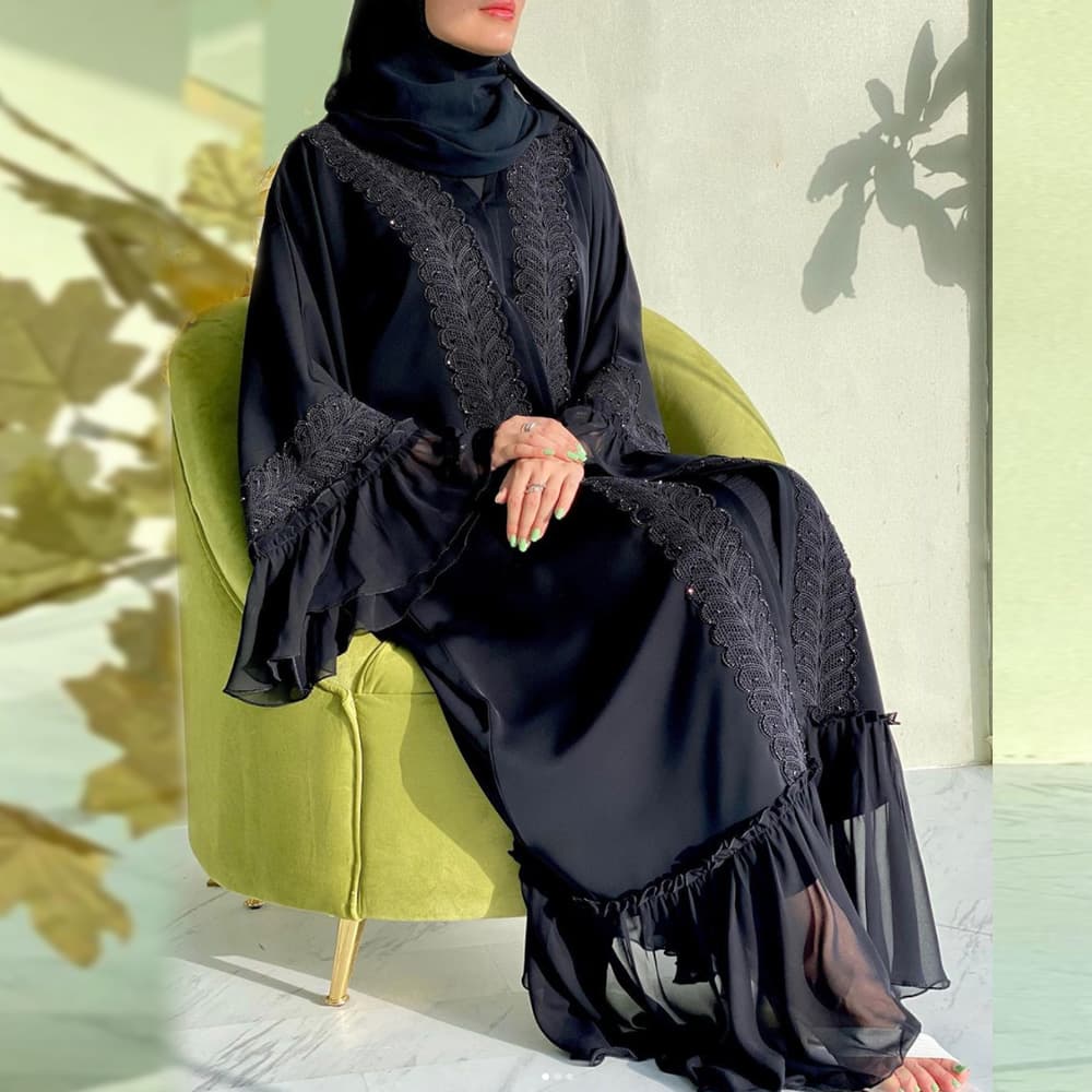 Black Islamic Abayas Muslim Women Clothing Turkey Long Robe Moroccan Caftan Islam Kaftan Ramadan Abaya For Women Dubai 2023
