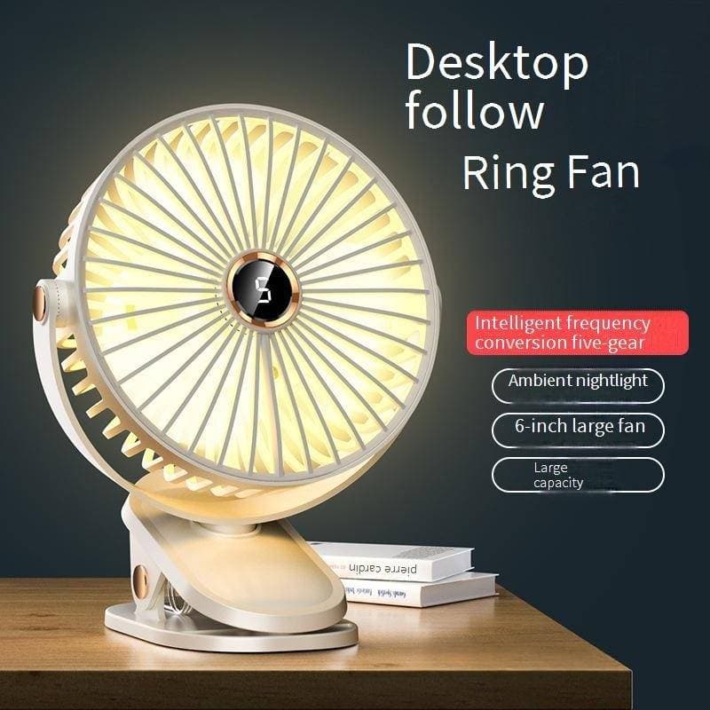 6 Inch USB Desk Fan - Dual Power (AC/USB) Quiet Office Fan (3 Speed Settings Adjustable Tilt ≤35dB Silent Mode)