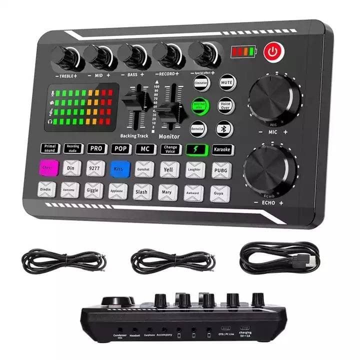 F998 carte son Microphone mélangeur de son carte son en direct carte de mixage carte son amplificateur de Console de mixage Audio