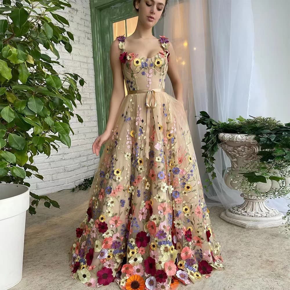 women's three-dimensional flower fashion embroidered flower hip sexy dress