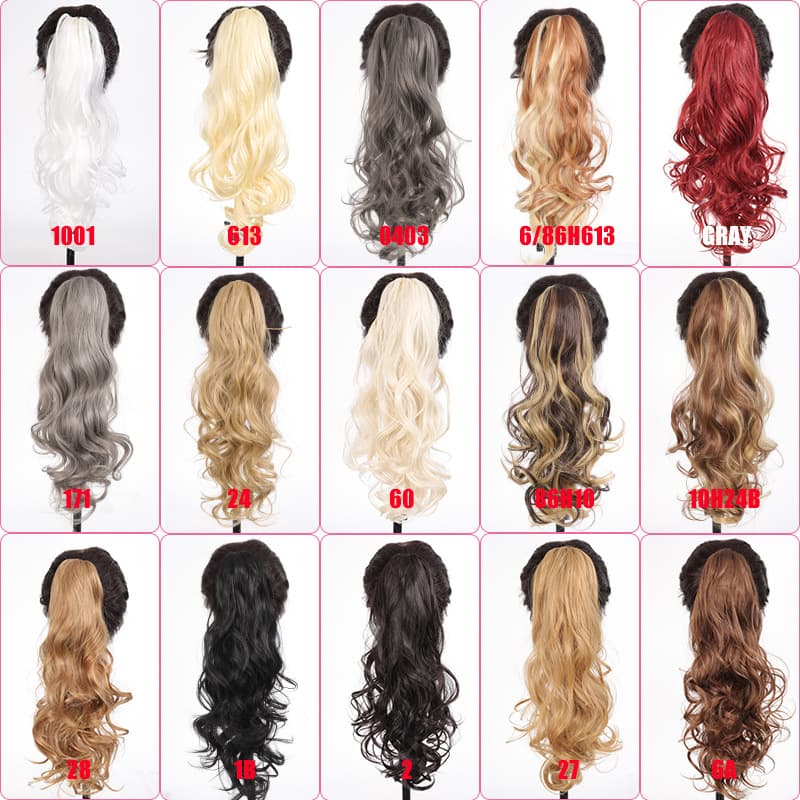 Long Curly Ponytail Clip Ponytail 45cm120g Chemical Fiber Ladies Wig Hair