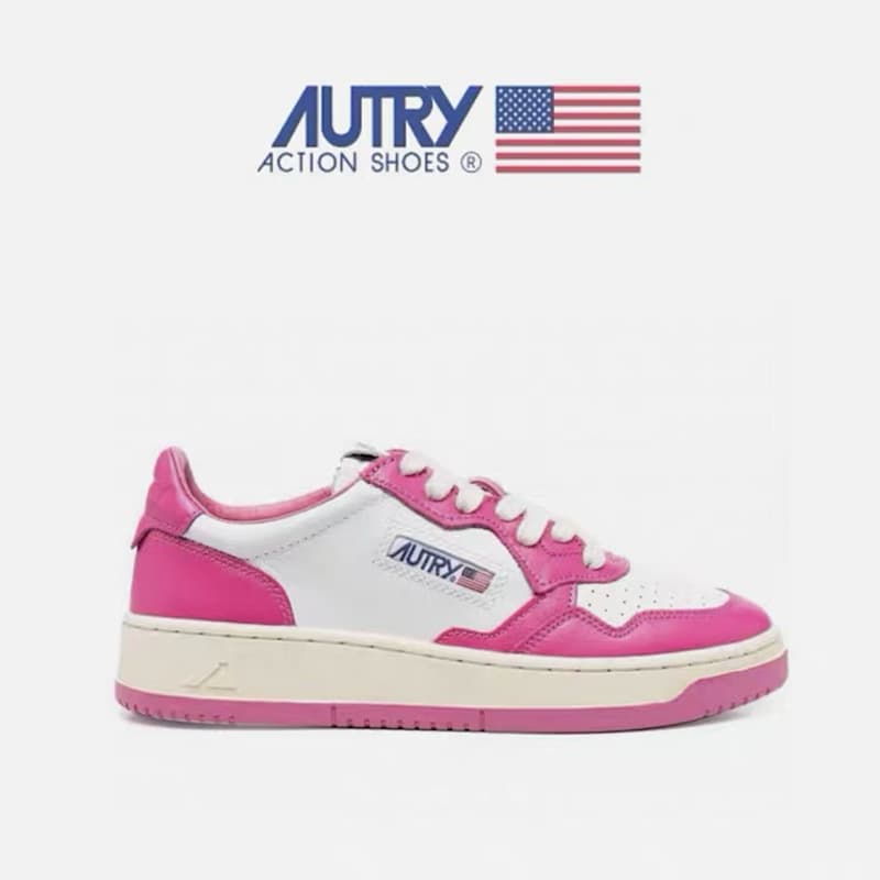 Autry ~ chaussure épissure queue blanche chaussures décontractées rétro bout rond à lacets même Style chaussures sport petites chaussures blanc