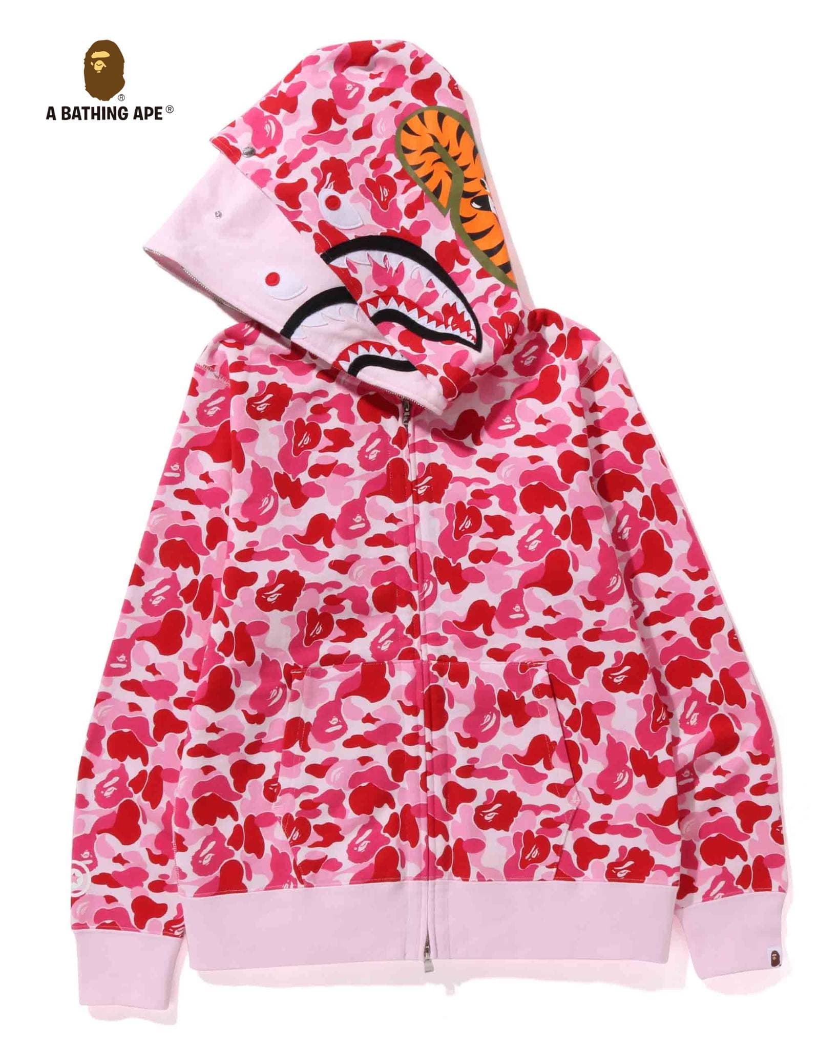 A BATHING APE ABC Camo Shark Full Zipper Double Layer Hoodie High Quality Pure Cotton Version SHARK FULL ZIP HOODIE MENS AND WOMEN