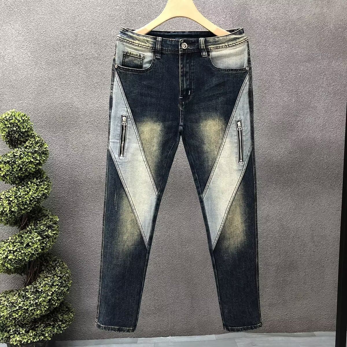 Men's Clothing Spring And Autumn Jeans Men's Fashion Brand Loose Large Size Retro Trousers Washed Straight Pants Autumn Trousers Men's
