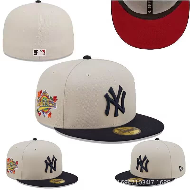 Casquette de baseball 2024 New NY, grande taille, entièrement fermée, avec pare-soleil et broderie non réglable.
