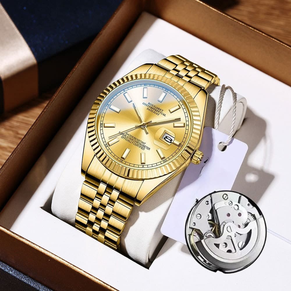 Multifunctional Men's Quartz Watch Calendar Waterproof Luminous Chronograph Casual Business Wristwatch