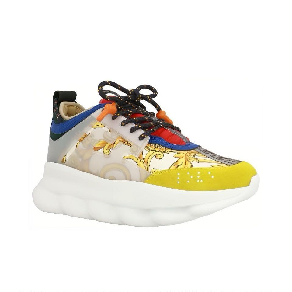 Top Casual Chaussures Italie Réfléchissant Hauteur Chain Reaction Baskets Triple Noir Blanc Multicolore Daim Rouge Bleu Jaune