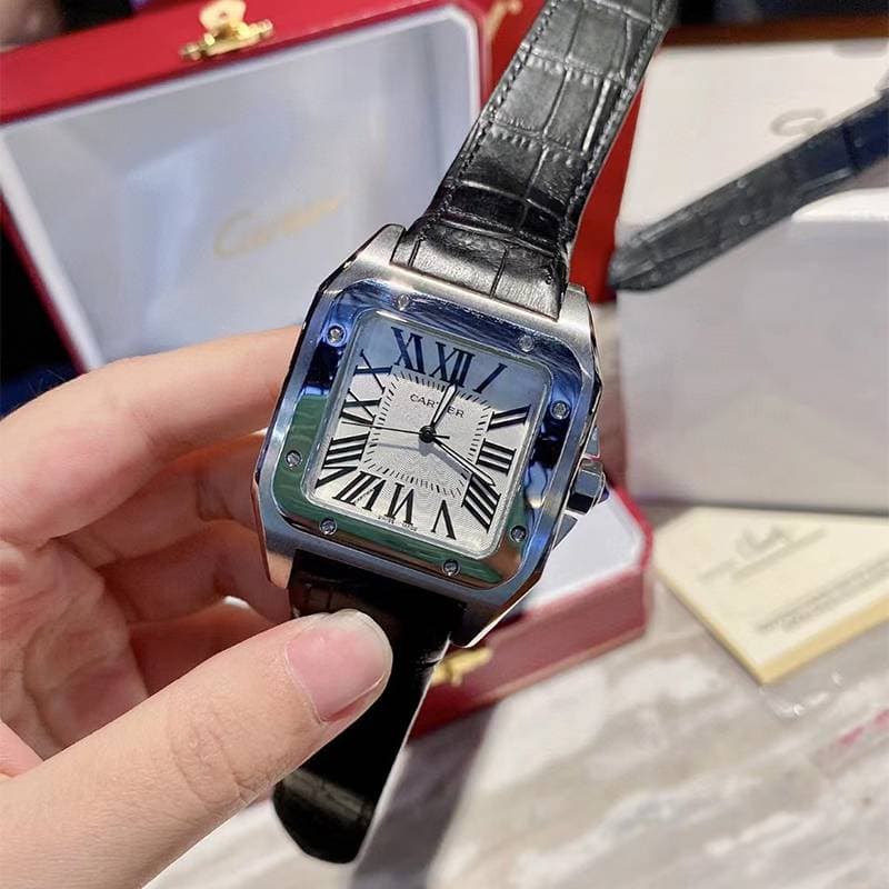 Montre de luxe pour couple, cadran diamant, montre en acier inoxydable, date, étanche