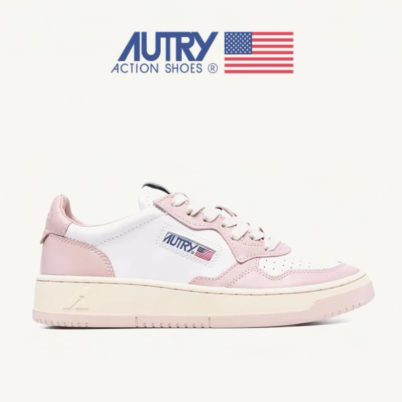 Autry ~ chaussure épissure queue blanche chaussures décontractées rétro bout rond à lacets même Style chaussures sport petites chaussures blanc