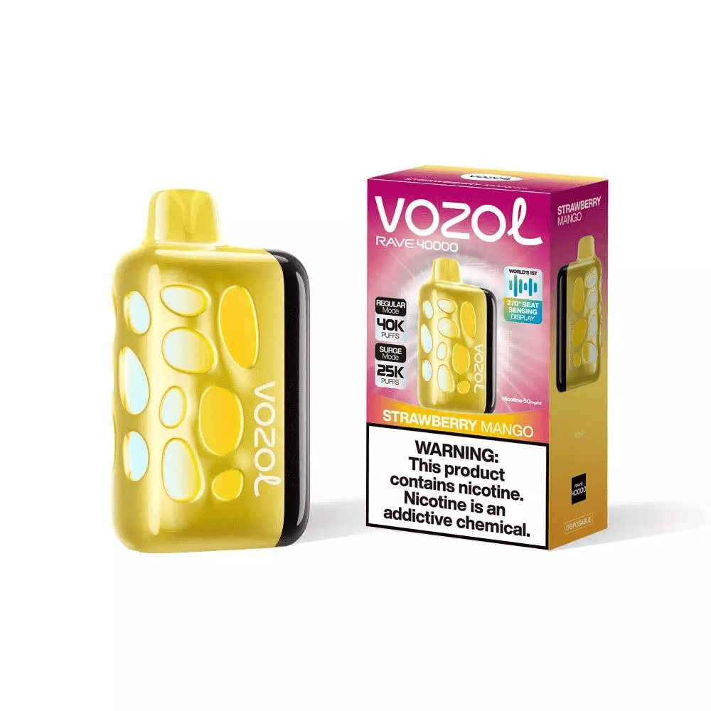 Entrepôt UE Vozol Rave 40000 Vape jetable Puff 40k Cigarette électronique Contrôle du flux d'air Vape Pakete Ice Fruit Combos 1 PCS