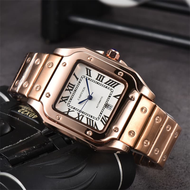 Montre à Quartz pour hommes, de haute qualité, pour loisirs, affaires, étanche, calendrier, petite montre carrée, tendance, bracelet en acier