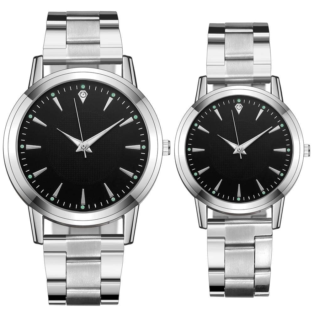 Couples Watch Glow-in-the-dark Steel Band Women's Watch Men's And Women's Quartz Watch Gift Watch