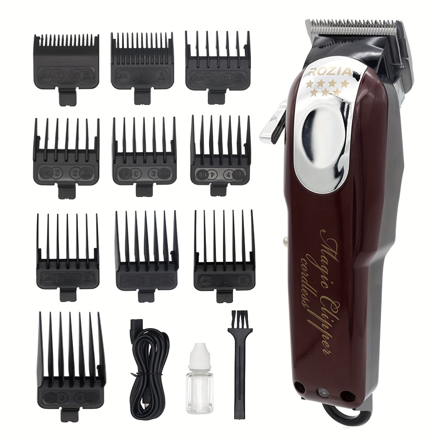 New Professional Hair Clipper For Men Rechargeable Hair Trimmer Cordless Hair Cutting Machine Electric Barber Clippers