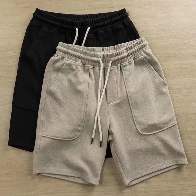 Men's Clothing Knitted Shorts Loose Casual Shorts Thin Sports Pants Trendy Beach Shorts