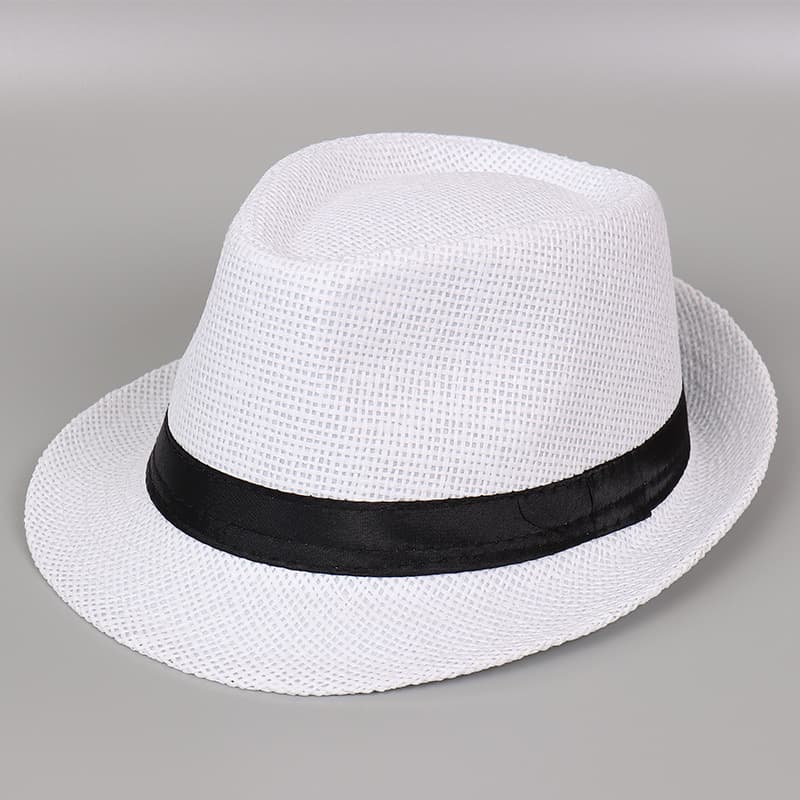 Summer Straw Sunshade Breathable Hat Men's Hat Casual Jazz Hat Cool Hat Monofilament Straw Hat