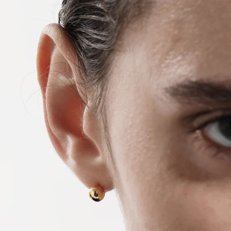 Mini Metal Ball Stud Earrings - Light Luxury Minimalist Hoop Jewelry (Everyday Versatile Accessories Dainty Circle Earrings)​​