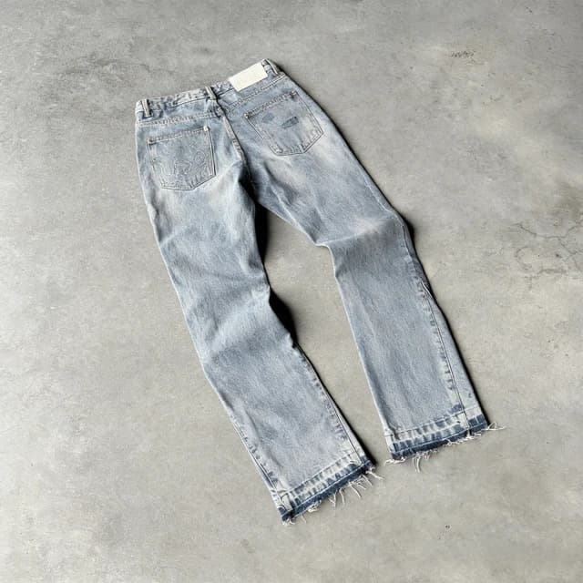 Men's Clothing Retro Washed Distressed Frayed Jeans For Men And Women Hip Hop Casual Street Loose Flared Pants