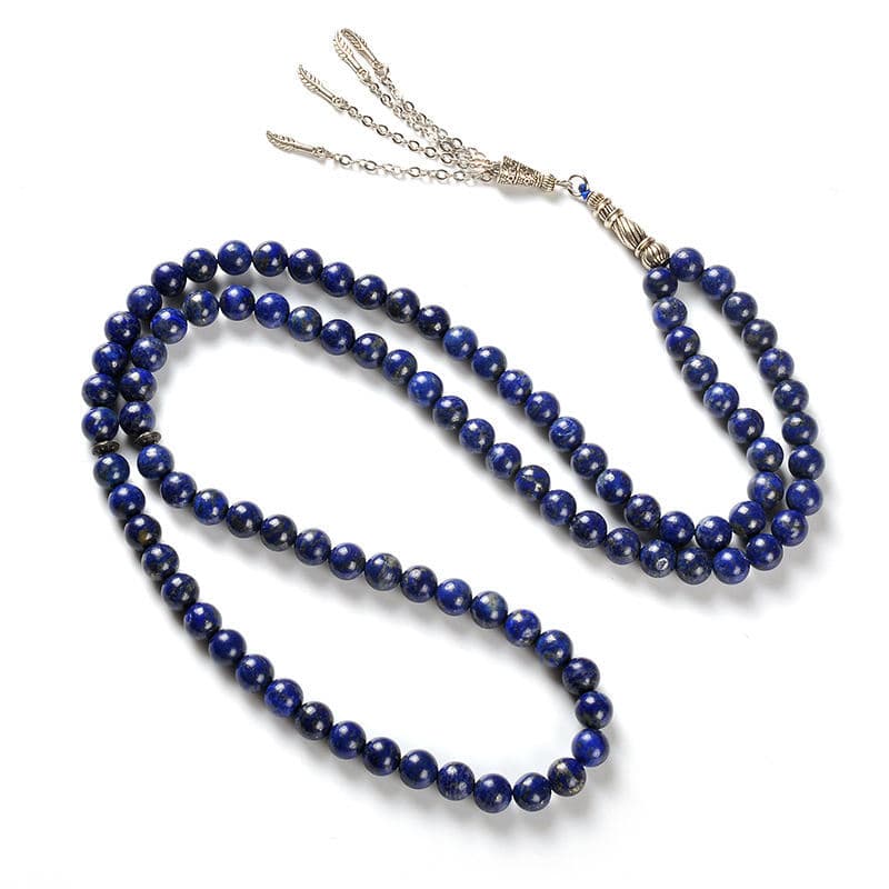 6mm Natural Round Bead Necklace Women's Lapis Lazio Bead Chain Fashion Bracelet Gift To Friend