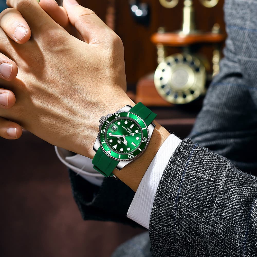 Men's Watches Waterproof Glow-in-the-dark Men's Watch Silicone With Calendar Watch