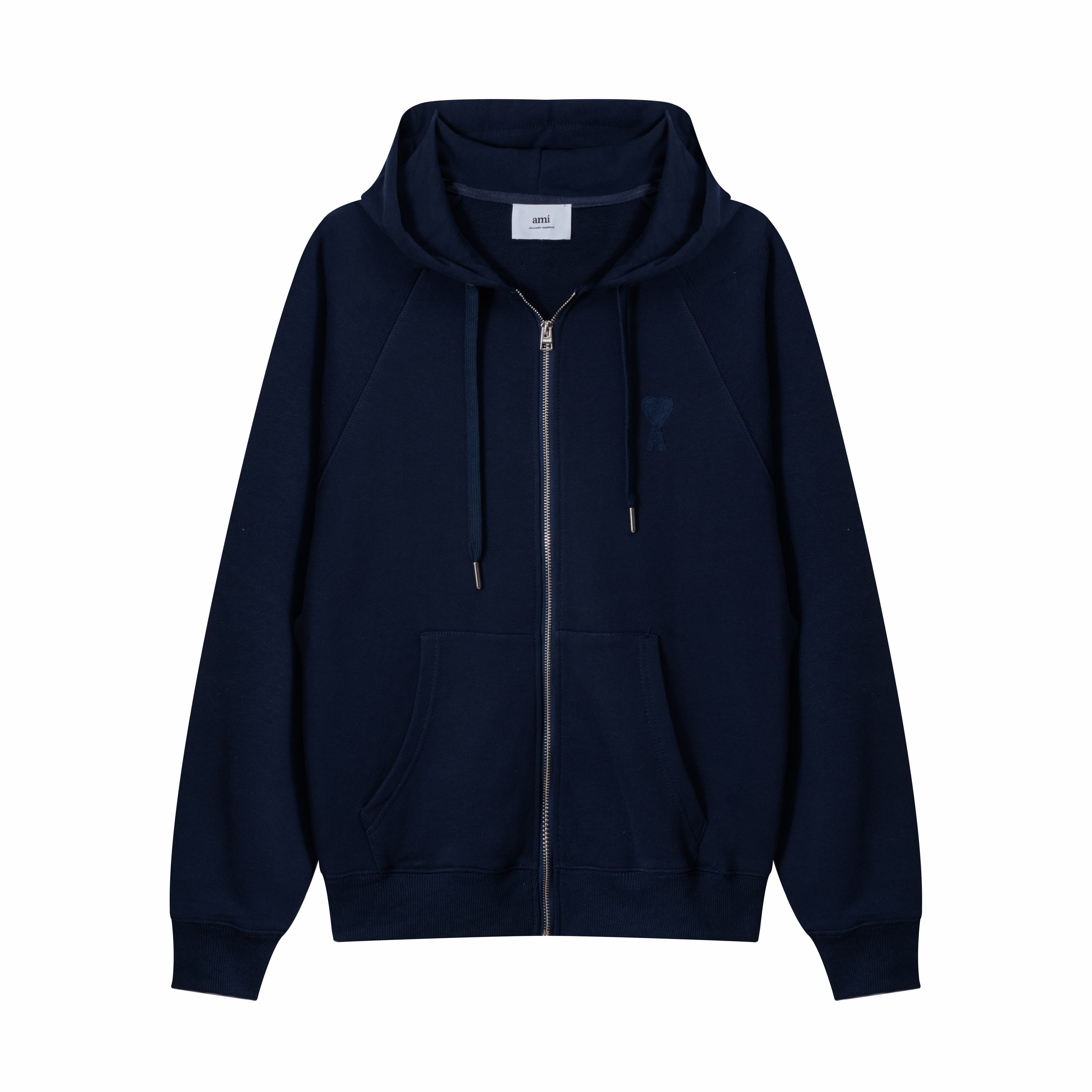 Sweat à capuche zippé à capuche pour hommes et femmes AMI