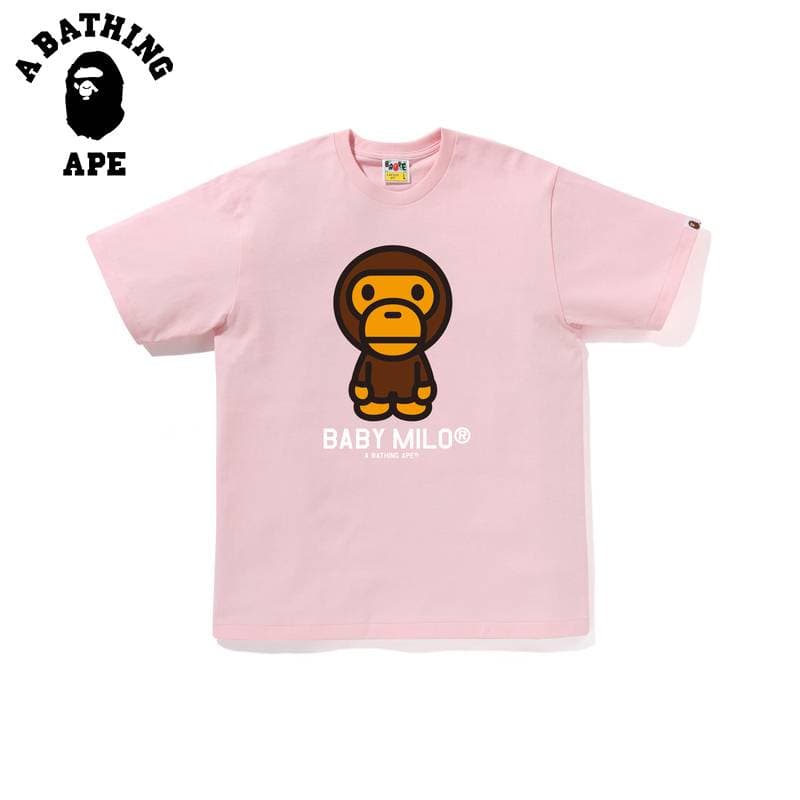 T-shirt à manches courtes pour homme avec imprimé singe de dessin animé A BATHING APE