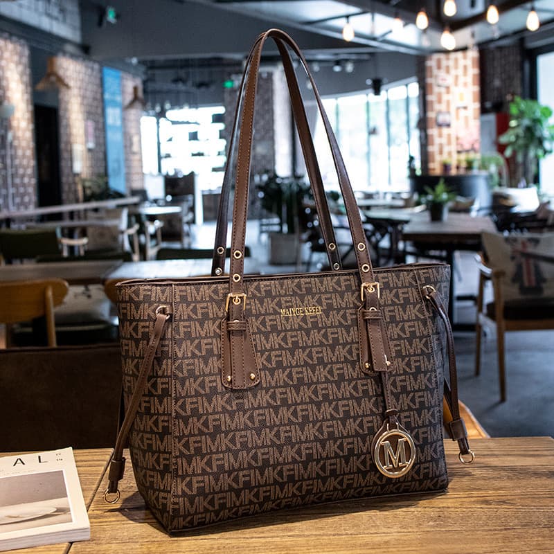 Genuine Leather Women's 2024 New Handheld Shoulder Tote High-end Fashion Commuter Large Capacity Bag