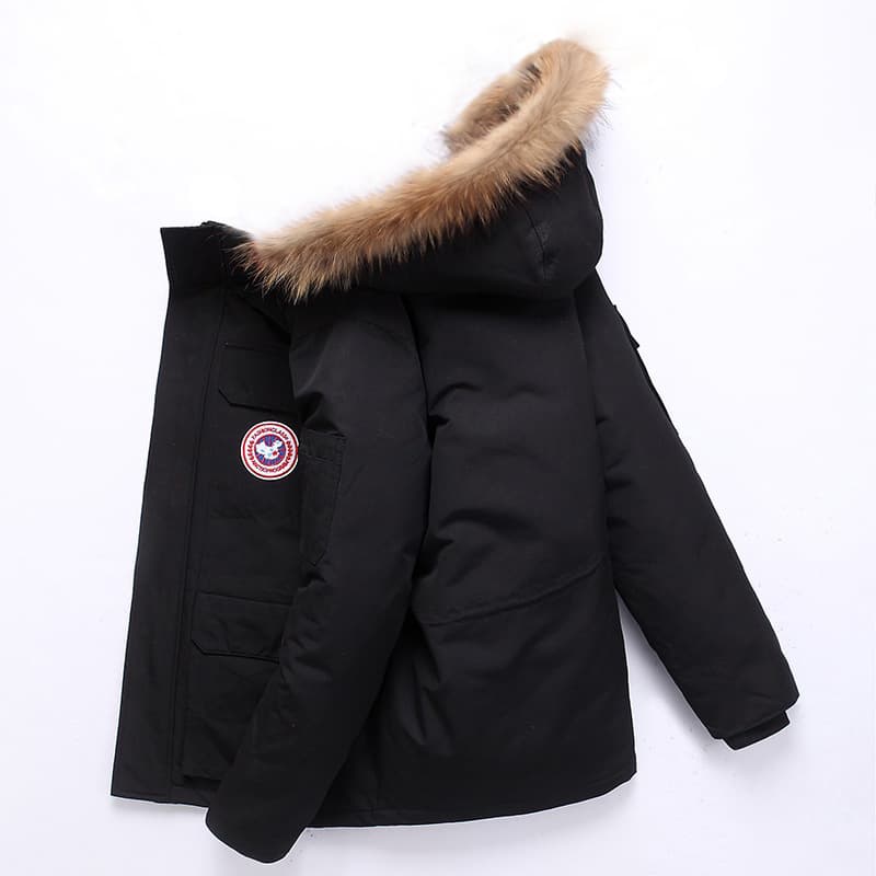 Doudoune réversible style gothique hip-hop, manteau brodé chic, vêtements d'hiver minimalistes