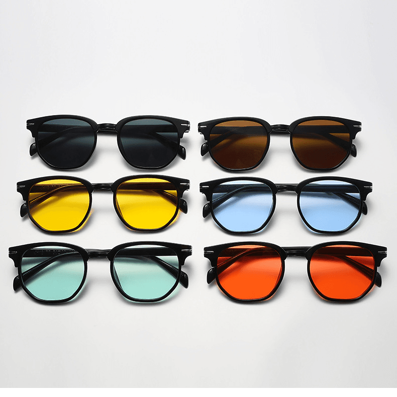 Unisex Vintage large frame sunglasses Fashion rice nail sunblock sunglasses Sunglasses
