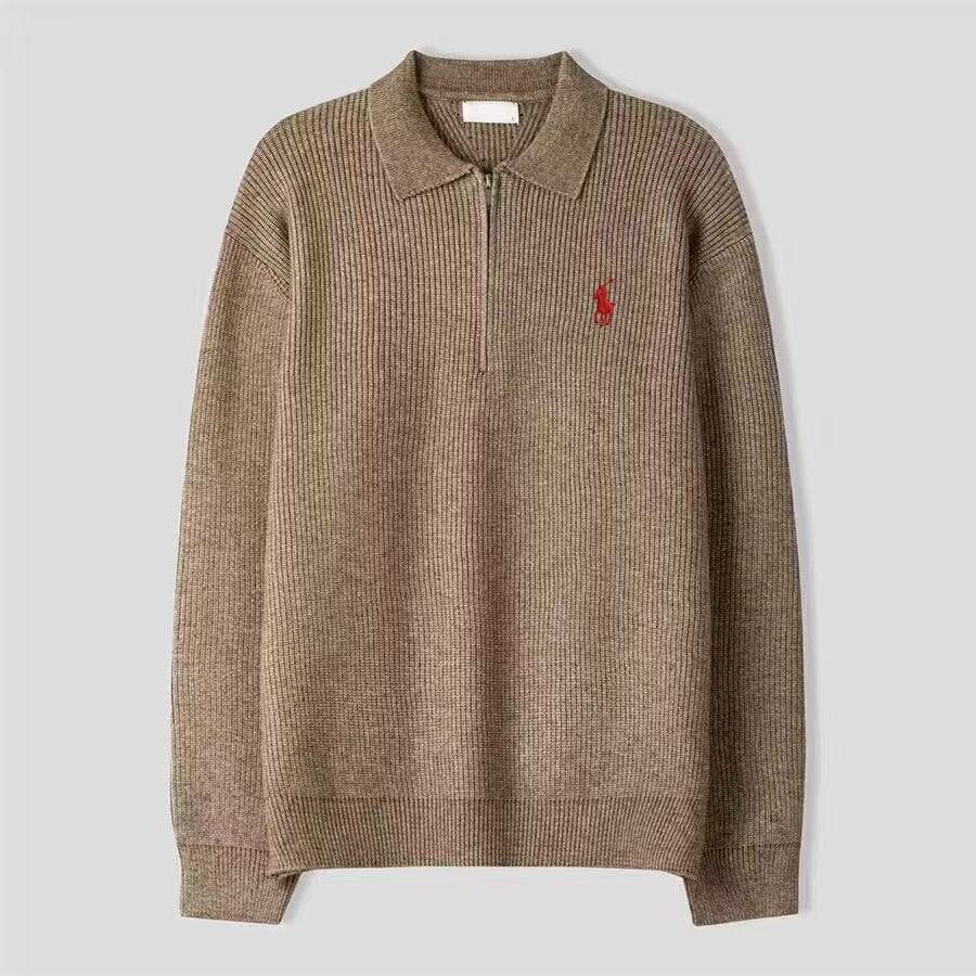 Pull homme à manches longues Paul, style automne-hiver, avec broderie de petit cheval (nouveau modèle).