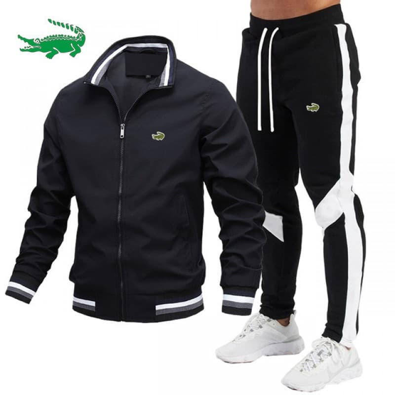 Nouveau Ensemble de veste pour hommes costume décontracté pantalon épissé veste de pilote ensemble de veste de haute qualité