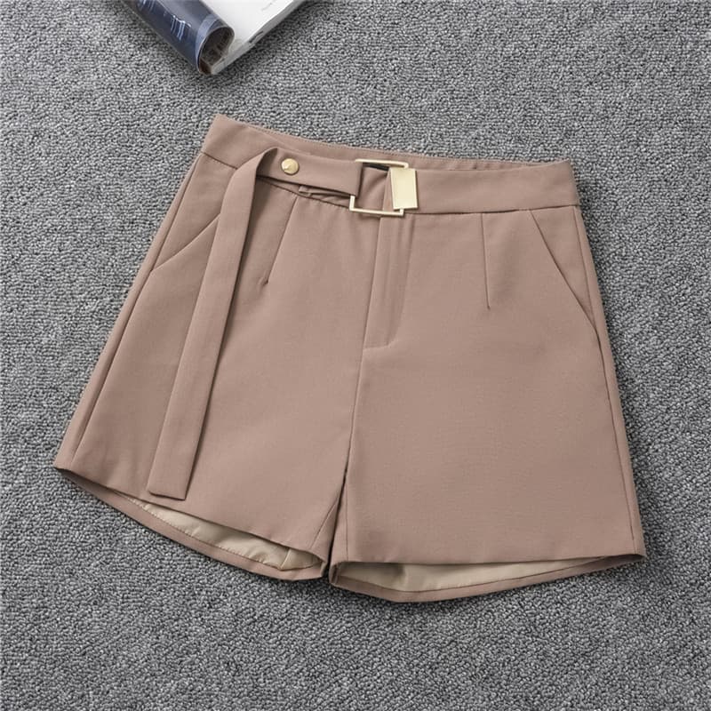 Women's Wear spring and summer shorts high-waisted khaki boot pants, versatile and slimming, Korean style wide-leg pants