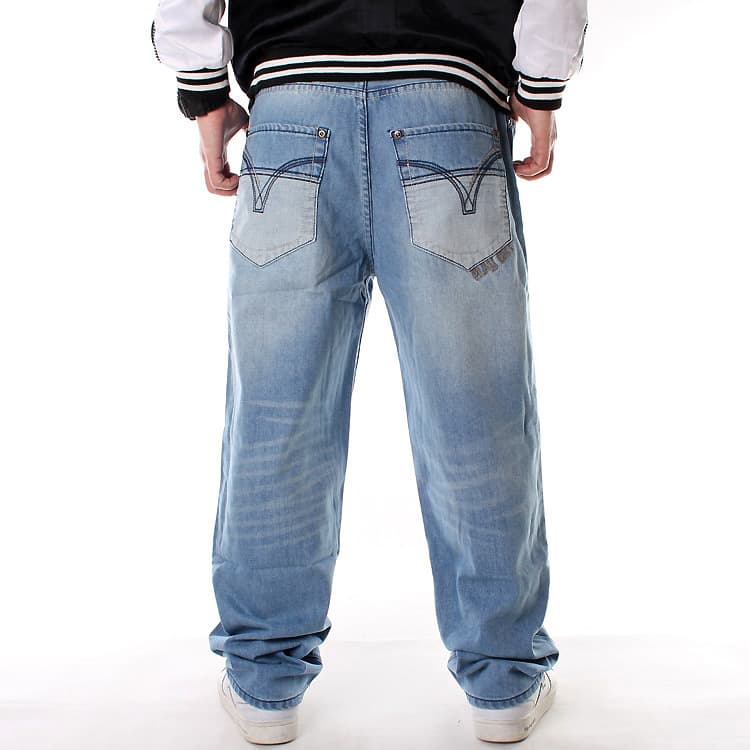 Man's Clothing HIPHOP Denim Pants Men's Hip Hop Hip Hop Clothing Wash Casual Slacks Plus Fat Plus Size