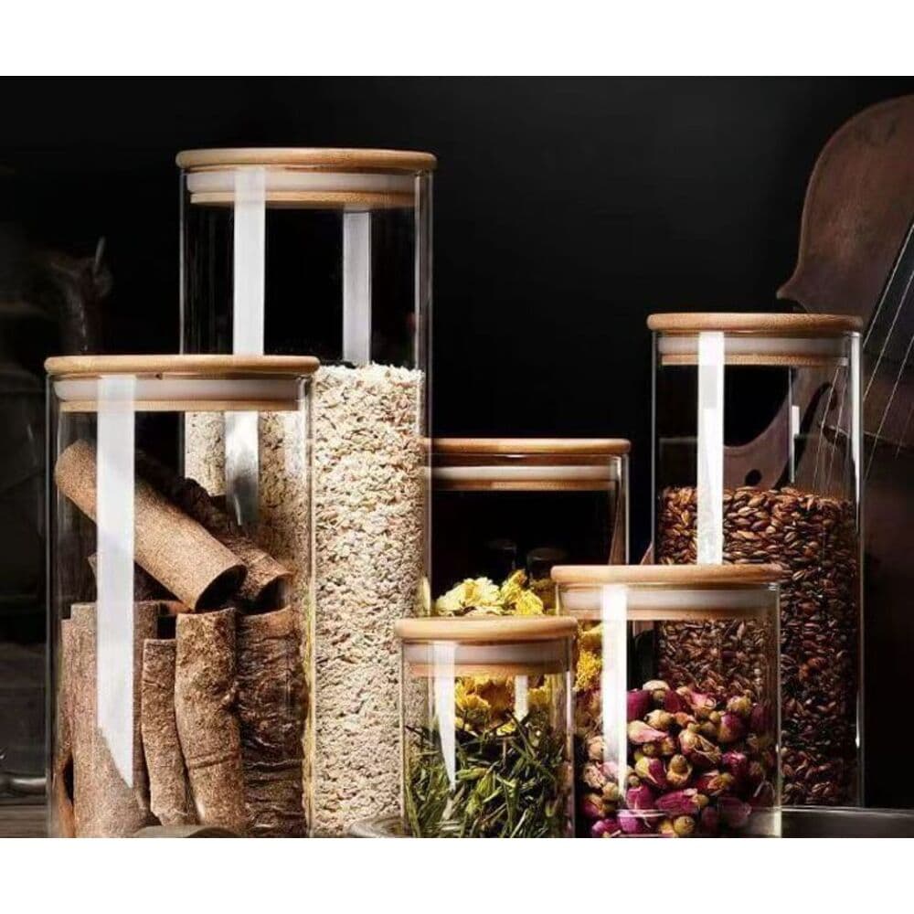 High Borosilicate Glass Food Grade Fresh-Keeping Moisture-Proof High-Temperature Resistant Tea Grain Snack Spice Storage Jar