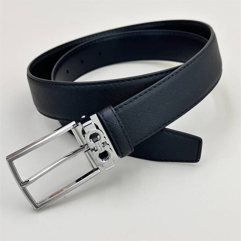 Ceinture classique en cuir de vache, légère et luxueuse, pour hommes et femmes, style business et décontracté