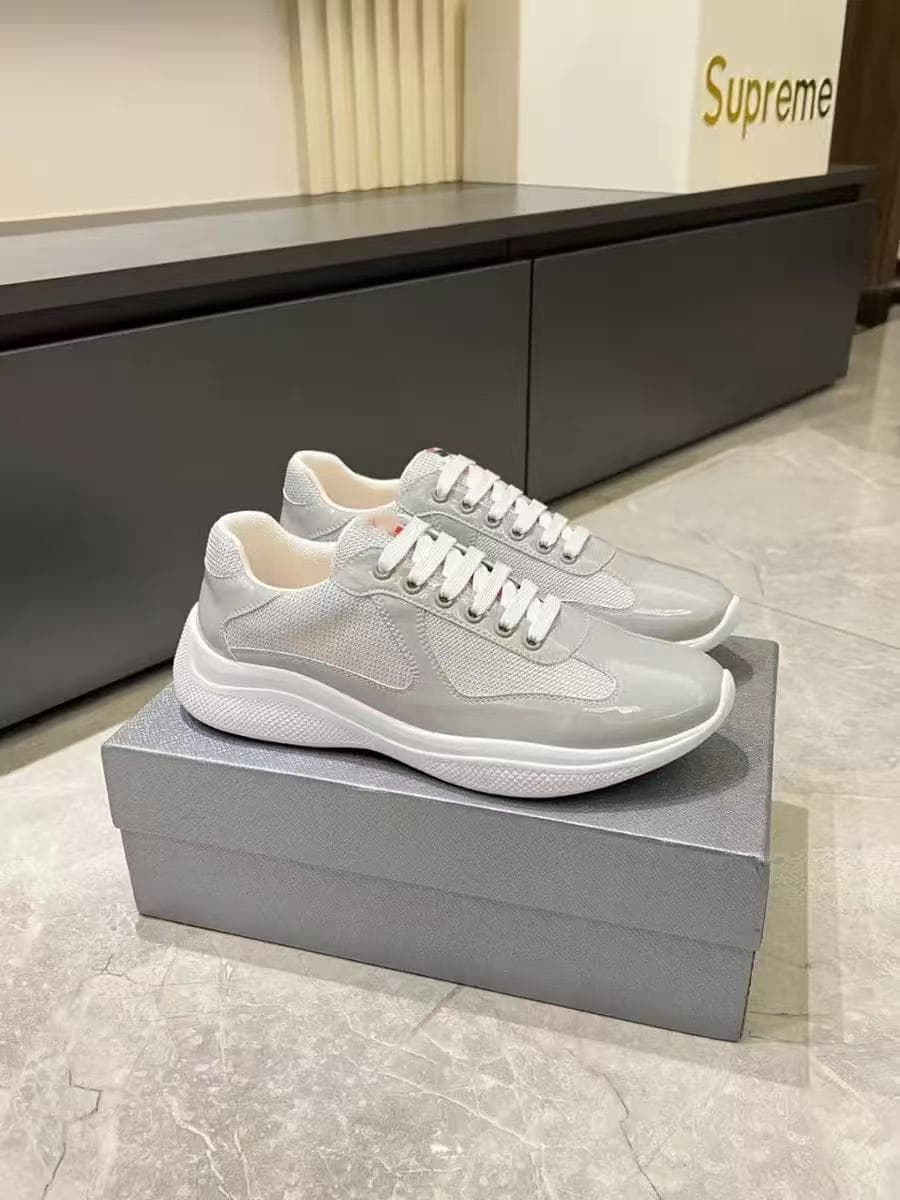 Chaussures de sport P Family en stock, chaussures décontractées à semelle épaisse pour hommes et femmes, style tendance en cuir pour couples, ét