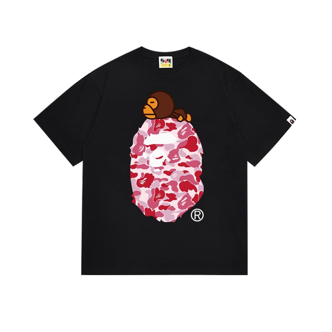 T-shirt enfant à manches courtes imprimé d'un requin, motif homme-singe. 100% coton.