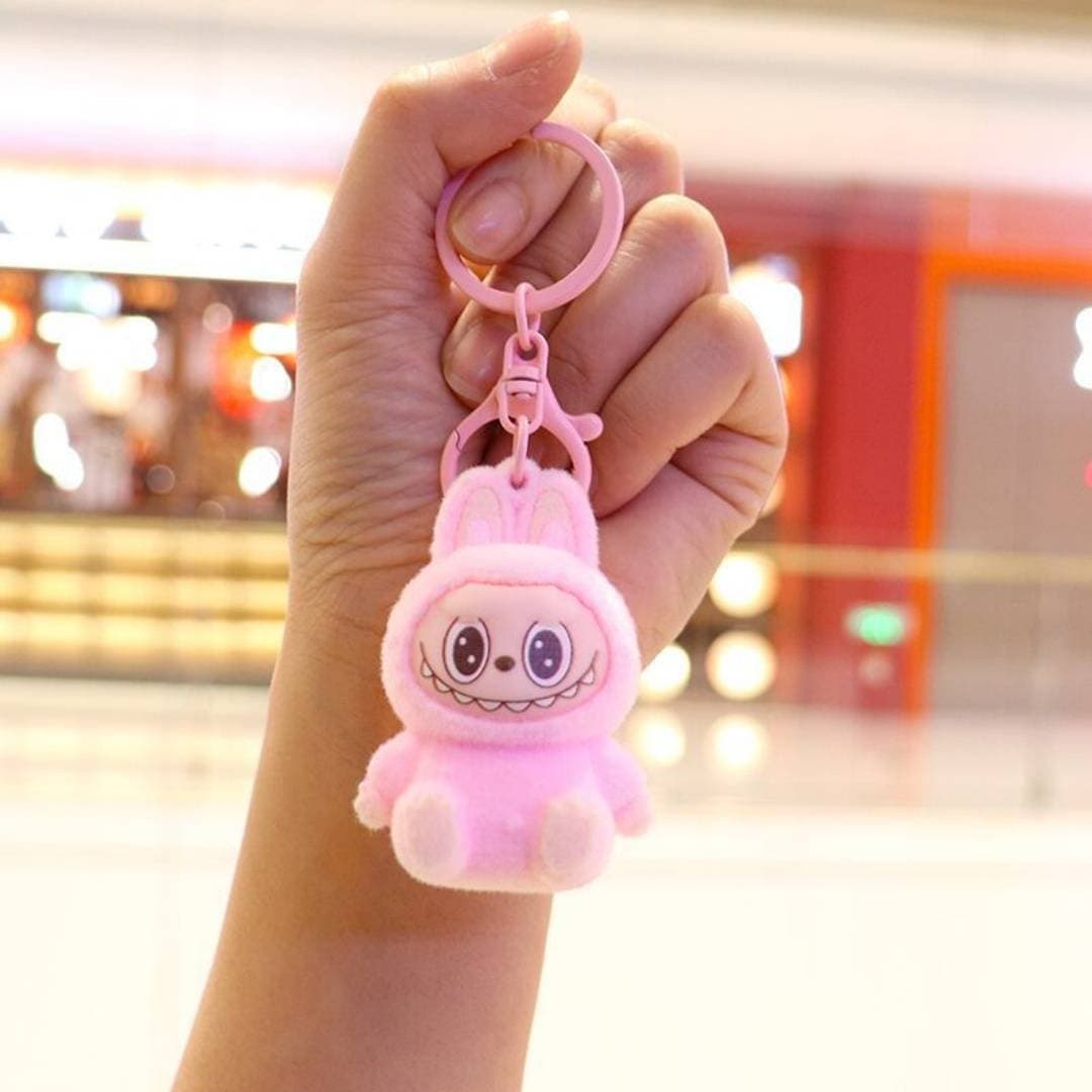 Porte-clés pendentif en peluche dégradé de couleurs, tendance, exquis, mignon, de haute qualité, compact, polyvalent