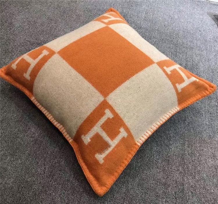 Coussin de dossier en laine tricotée, modèle nordique, lettre H, pour pause déjeuner, canapé, voiture, protection de la taille