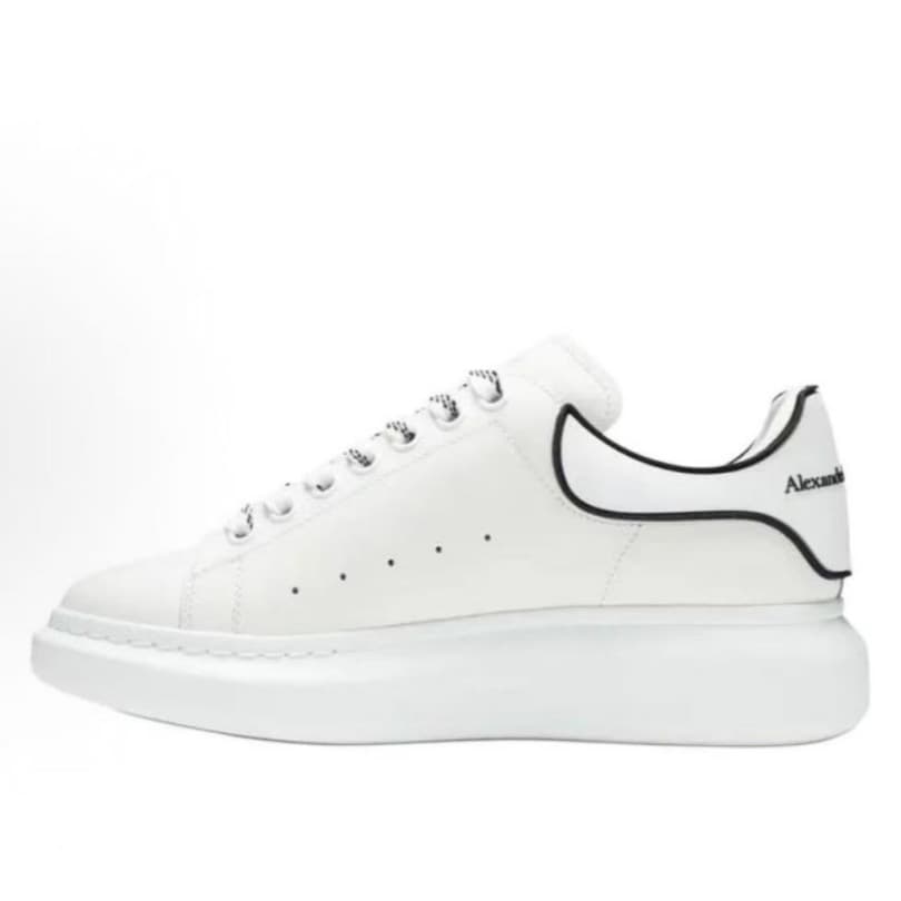 Baskets décontractées à semelle épaisse en cuir de vachette pleine fleur, chaussures à plateforme style McQueen, rehaussantes, tendance original