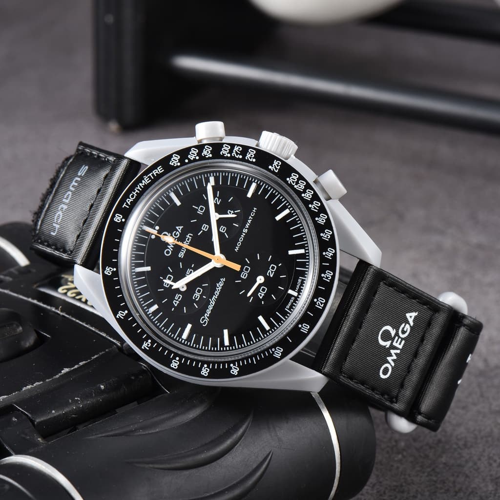 Omega hommes Swatch planète série Sport mode lune mercure tendance affaires Quartz bracelet en nylon montres