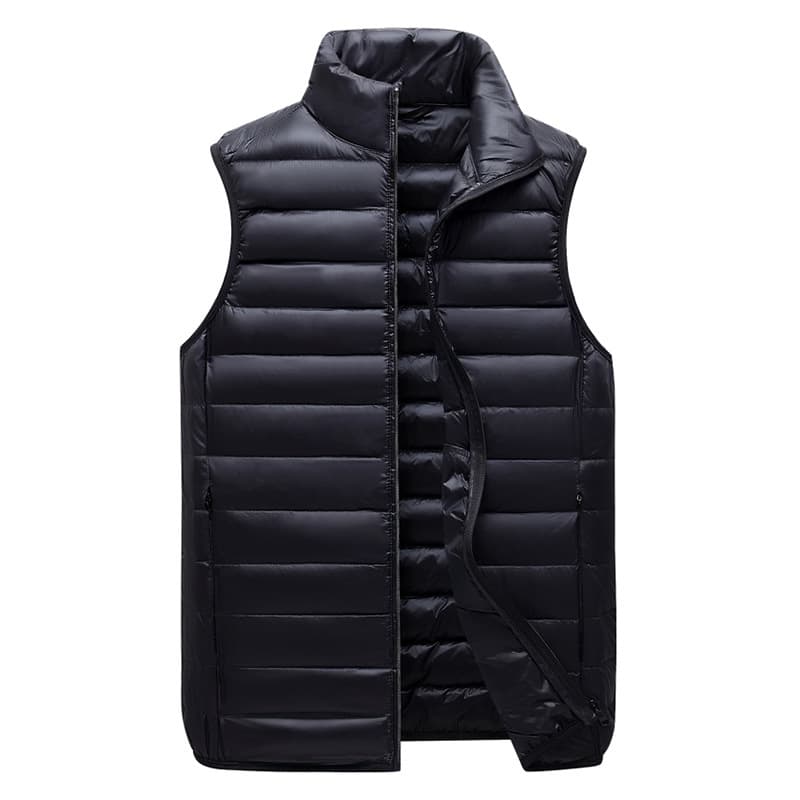 New autumn and winter light down jacket men's vest short fashion versatile winter clothing men's lightweight stand-up collar vest wholesale