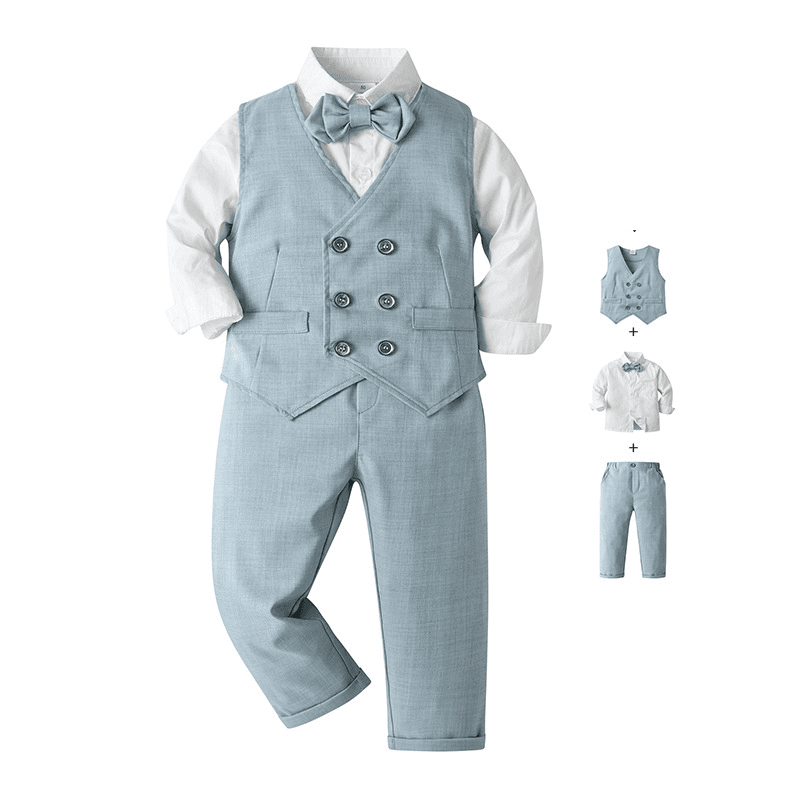 Kid's Clothing Children's Clothing Gentleman Dress Three Piece Children's Clothes Baby Long Sleeved Spring And Autumn Boys Suit