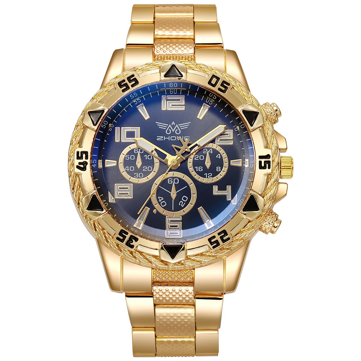 Popular large dial men's quartz watch, large gold watch, punk luxury brand men's watch, Reno Masculino Saat