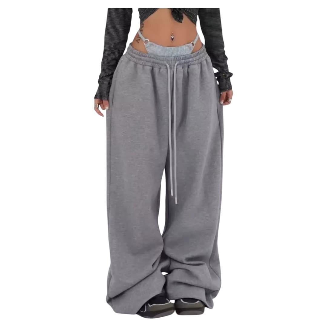High Waist Drawstring Loose European And American Hot Girl Style Jazz Dance Hiphop Sports Pants For Women