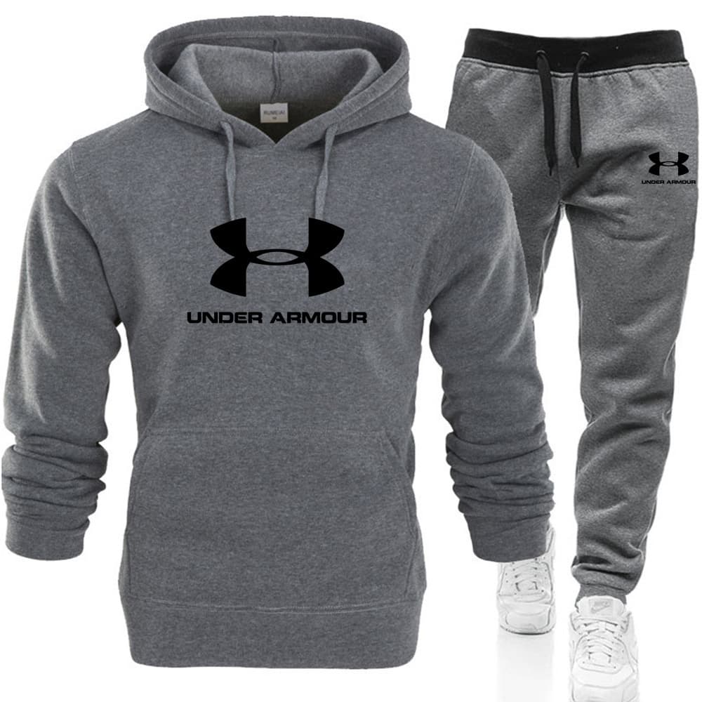 Pull à capuche pour hommes + pantalon costume automne et hiver en peluche impression chaude costume décontracté sweat costume